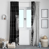 Personalised New Zealand Father's Day Window Curtain Papa Kiwi Bird Tribal Pattern DT05 - Polynesian Pride