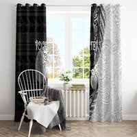 Personalised New Zealand Father's Day Window Curtain Papa Kiwi Bird Tribal Pattern DT05 - Polynesian Pride