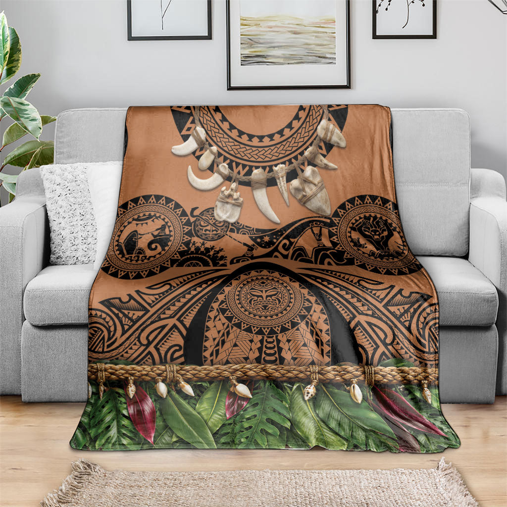 Polynesia Maui Tattoo Inspired Blanket Tropical Leaf Skirt Costume