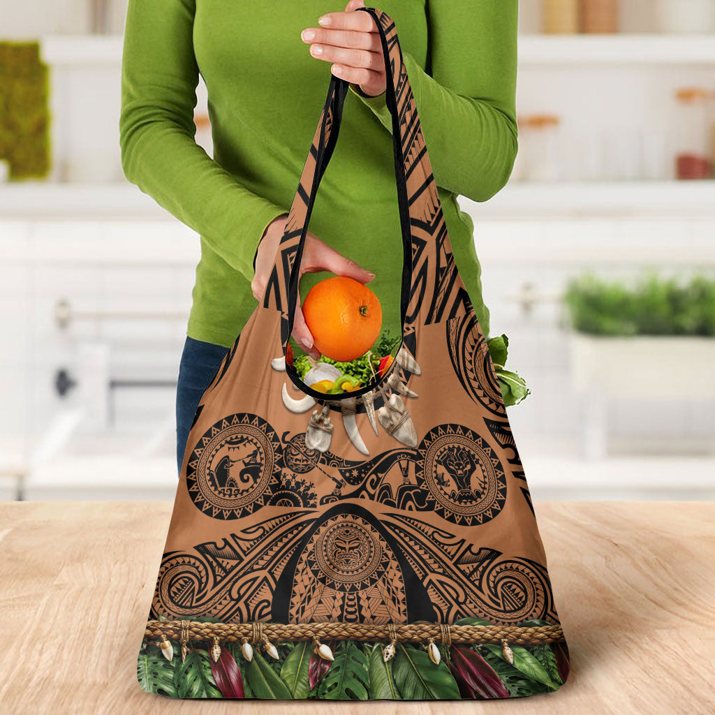 Polynesia Maui Tattoo Inspired Grocery Bag Tropical Leaf Skirt Costume