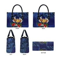 Samoa Manuia Le Kerisimasi Leather Bag Jesus Hands Bethlehem Star Hibiscus DT05 - Polynesian Pride