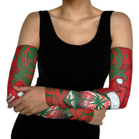 Guam Christmas Arm Sleeves Chamorro Seal Hat Santa Tribal Waves - Polynesian Pride