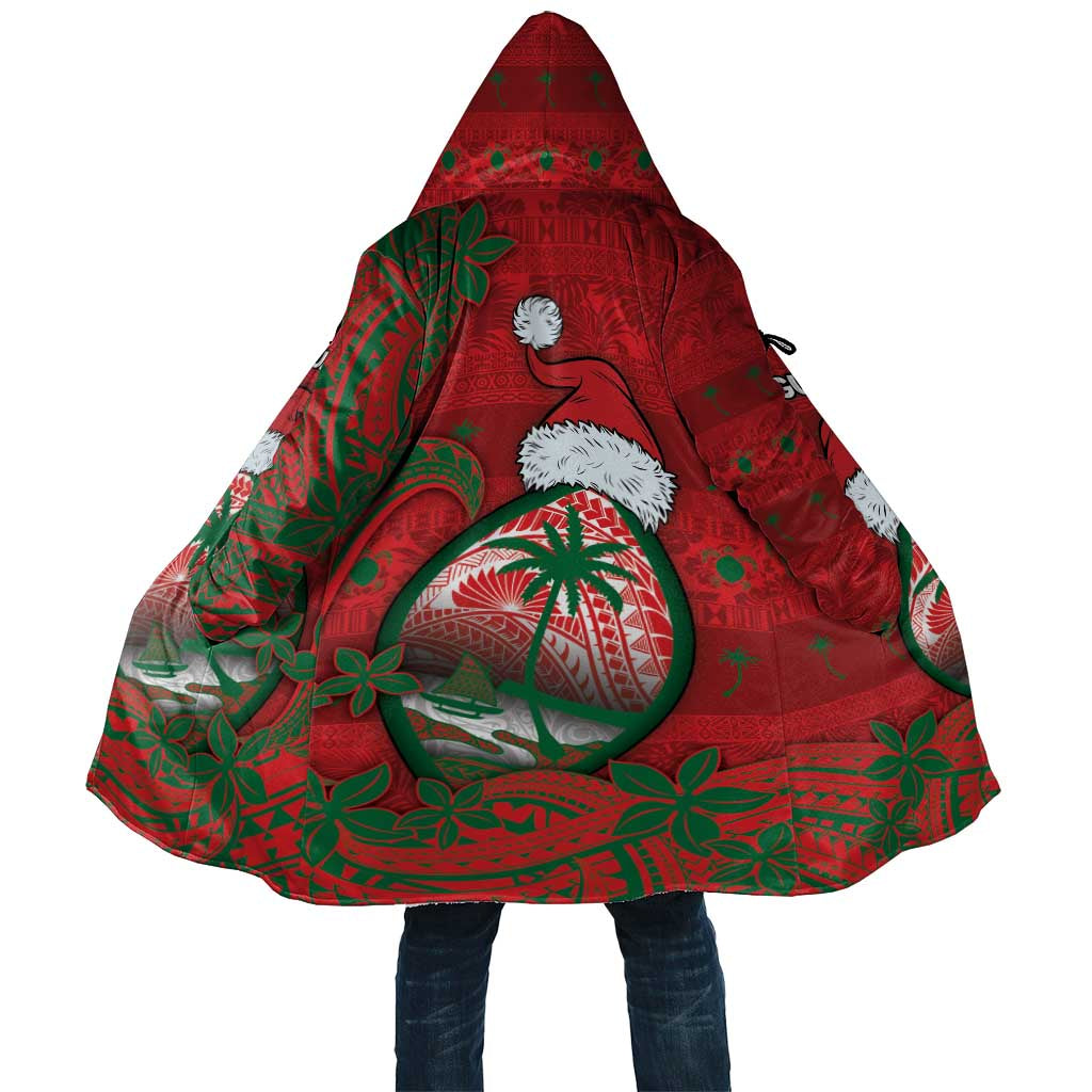 Guam Christmas Cloak Chamorro Seal Hat Santa Tribal Waves - Polynesian Pride