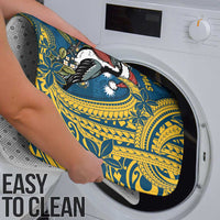 Nauru Christmas Bathroom Set Frigatebird Bird Santa Tribal Waves - Polynesian Pride