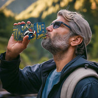 Nauru Christmas 4 in 1 Can Cooler Tumbler Frigatebird Bird Santa Tribal Waves - Polynesian Pride