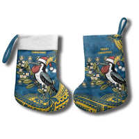 Nauru Christmas Stocking Frigatebird Bird Santa Tribal Waves - Polynesian Pride