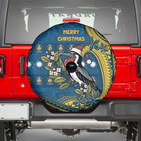 Nauru Christmas Spare Tire Cover Frigatebird Bird Santa Tribal Waves - Polynesian Pride