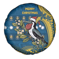 Nauru Christmas Spare Tire Cover Frigatebird Bird Santa Tribal Waves - Polynesian Pride