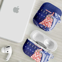 Northern Mariana Islands Christmas AirPods Case Seashell Xmas Tree Tribal Waves - Polynesian Pride