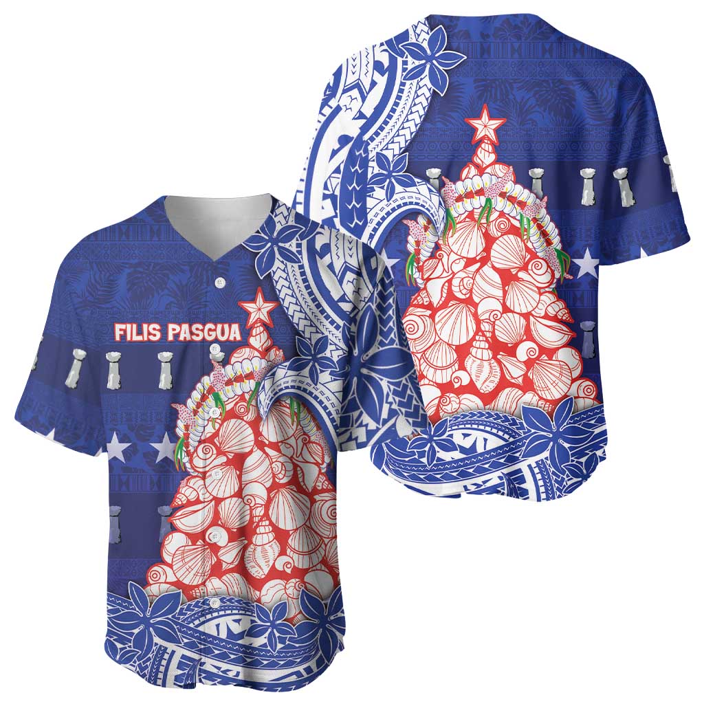 Northern Mariana Islands Christmas Baseball Jersey Seashell Xmas Tree Tribal Waves DT05 - Polynesian Pride
