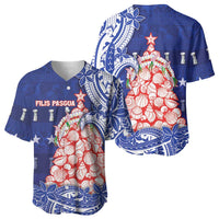 Northern Mariana Islands Christmas Baseball Jersey Seashell Xmas Tree Tribal Waves DT05 - Polynesian Pride