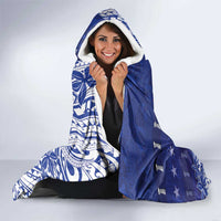 Northern Mariana Islands Christmas Hooded Blanket Seashell Xmas Tree Tribal Waves DT05 - Polynesian Pride