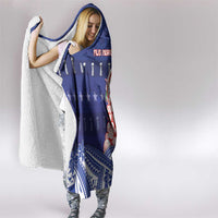 Northern Mariana Islands Christmas Hooded Blanket Seashell Xmas Tree Tribal Waves DT05 - Polynesian Pride