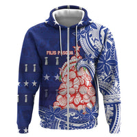Northern Mariana Islands Christmas Hoodie Seashell Xmas Tree Tribal Waves - Polynesian Pride