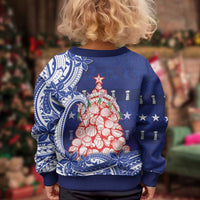 Northern Mariana Islands Christmas Kid Ugly Christmas Sweater Seashell Xmas Tree Tribal Waves DT05 - Polynesian Pride