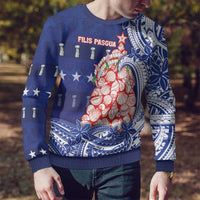 Northern Mariana Islands Christmas Ugly Christmas Sweater Seashell Xmas Tree Tribal Waves - Polynesian Pride