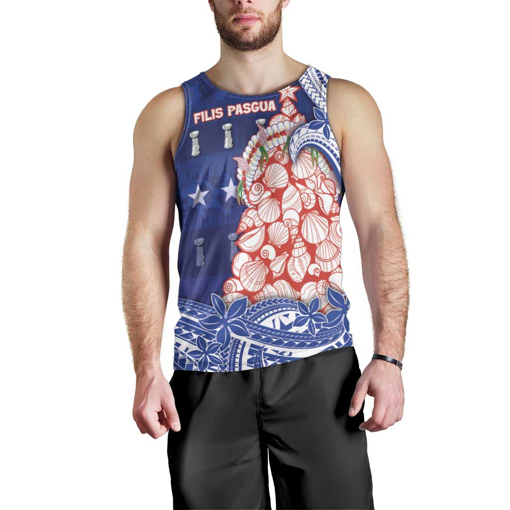 Northern Mariana Islands Christmas Men Tank Top Seashell Xmas Tree Tribal Waves DT05 - Polynesian Pride