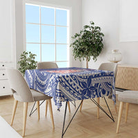 Northern Mariana Islands Christmas Tablecloth Seashell Xmas Tree Tribal Waves DT05 - Polynesian Pride