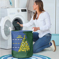 Solomon Islands Christmas Laundry Basket Seashell Xmas Tree Tribal Waves DT05 - Polynesian Pride