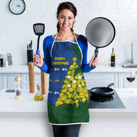 Solomon Islands Christmas Apron Seashell Xmas Tree Tribal Waves DT05 - Polynesian Pride