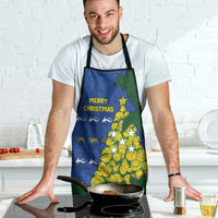 Solomon Islands Christmas Apron Seashell Xmas Tree Tribal Waves DT05 - Polynesian Pride