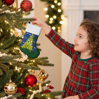 Solomon Islands Christmas Stocking Seashell Xmas Tree Tribal Waves - Polynesian Pride