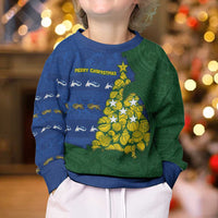 Solomon Islands Christmas Kid Ugly Christmas Sweater Seashell Xmas Tree Tribal Waves DT05 - Polynesian Pride