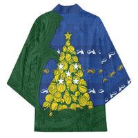 Solomon Islands Christmas Kimono Seashell Xmas Tree Tribal Waves - Polynesian Pride