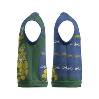 Solomon Islands Christmas Knitted V-Neck Vest Seashell Xmas Tree Tribal Waves DT05 - Polynesian Pride