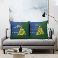 Solomon Islands Christmas Pillow Cover Seashell Xmas Tree Tribal Waves - Polynesian Pride