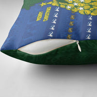 Solomon Islands Christmas Pillow Cover Seashell Xmas Tree Tribal Waves - Polynesian Pride