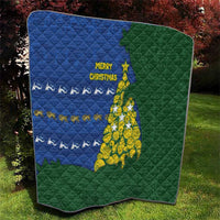 Solomon Islands Christmas Quilt Seashell Xmas Tree Tribal Waves - Polynesian Pride