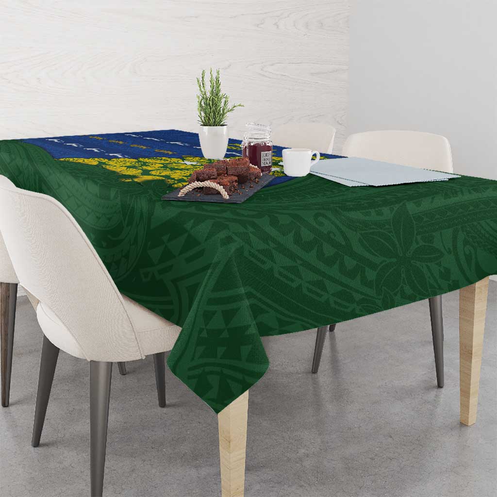 Solomon Islands Christmas Tablecloth Seashell Xmas Tree Tribal Waves DT05 - Polynesian Pride