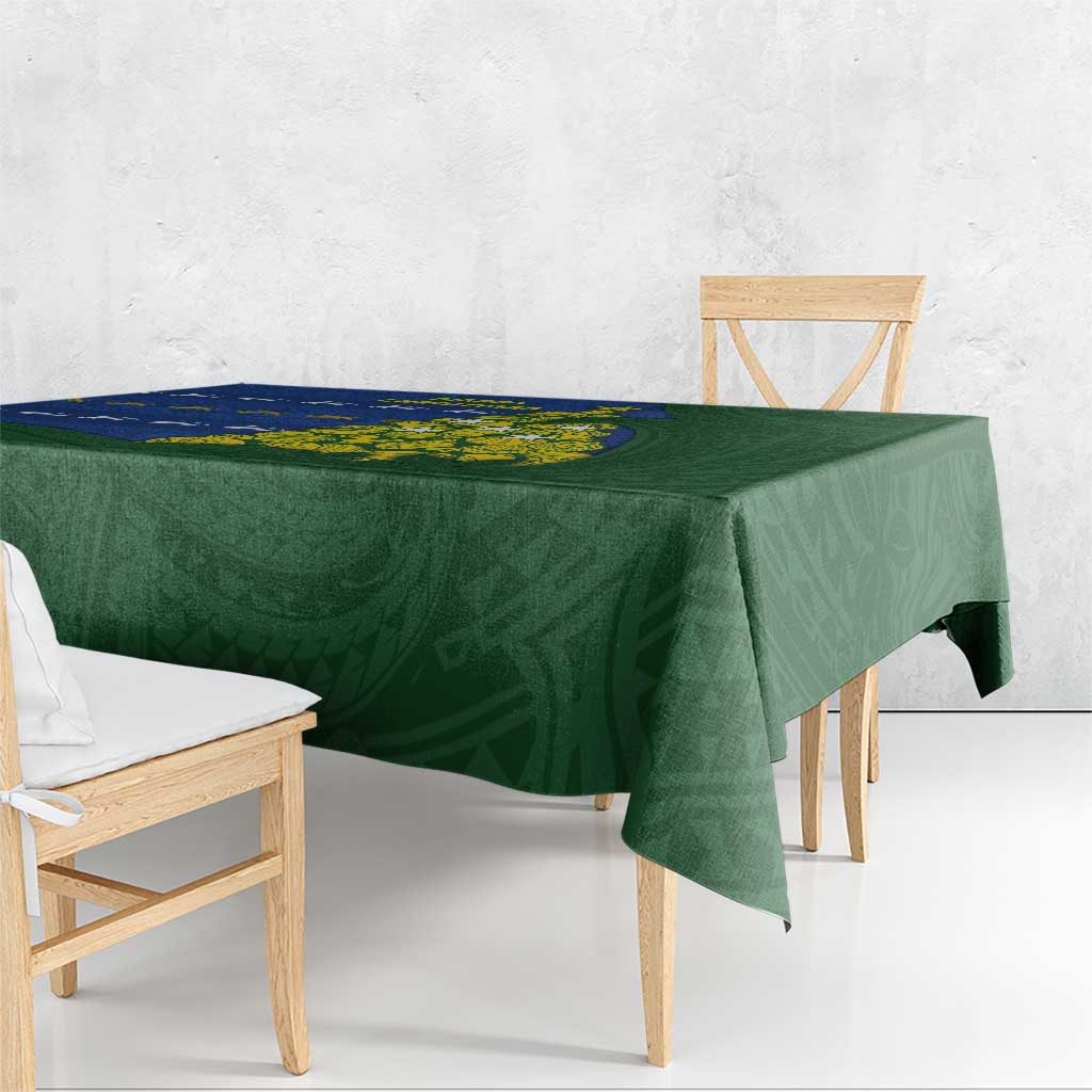 Solomon Islands Christmas Tablecloth Seashell Xmas Tree Tribal Waves DT05 - Polynesian Pride