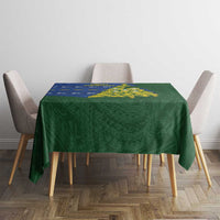 Solomon Islands Christmas Tablecloth Seashell Xmas Tree Tribal Waves DT05 - Polynesian Pride