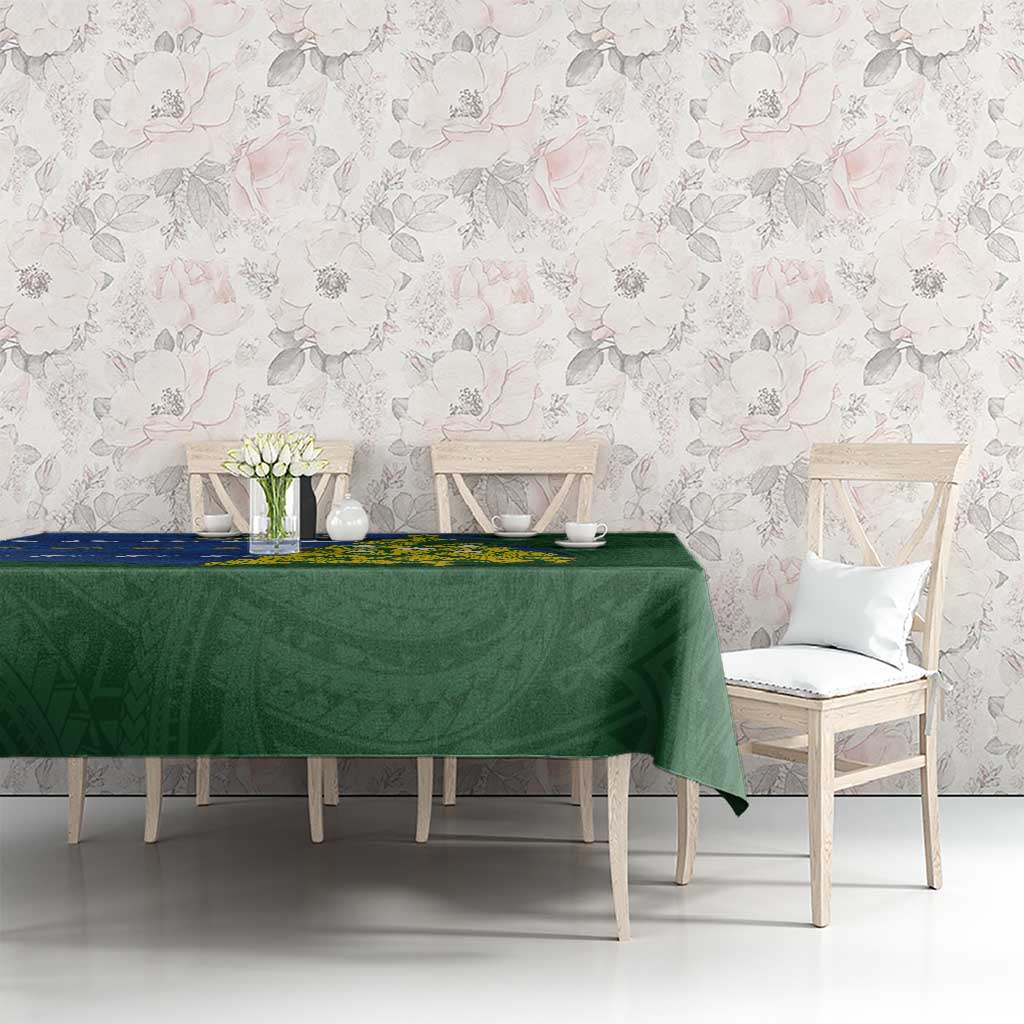 Solomon Islands Christmas Tablecloth Seashell Xmas Tree Tribal Waves DT05 - Polynesian Pride