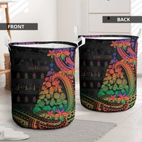 New Caledonia Christmas Laundry Basket Seashell Xmas Tree Tribal Waves DT05 - Polynesian Pride