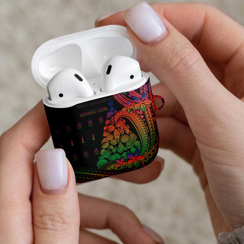 New Caledonia Christmas AirPods Case Seashell Xmas Tree Tribal Waves - Polynesian Pride