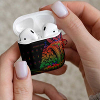 New Caledonia Christmas AirPods Case Seashell Xmas Tree Tribal Waves - Polynesian Pride