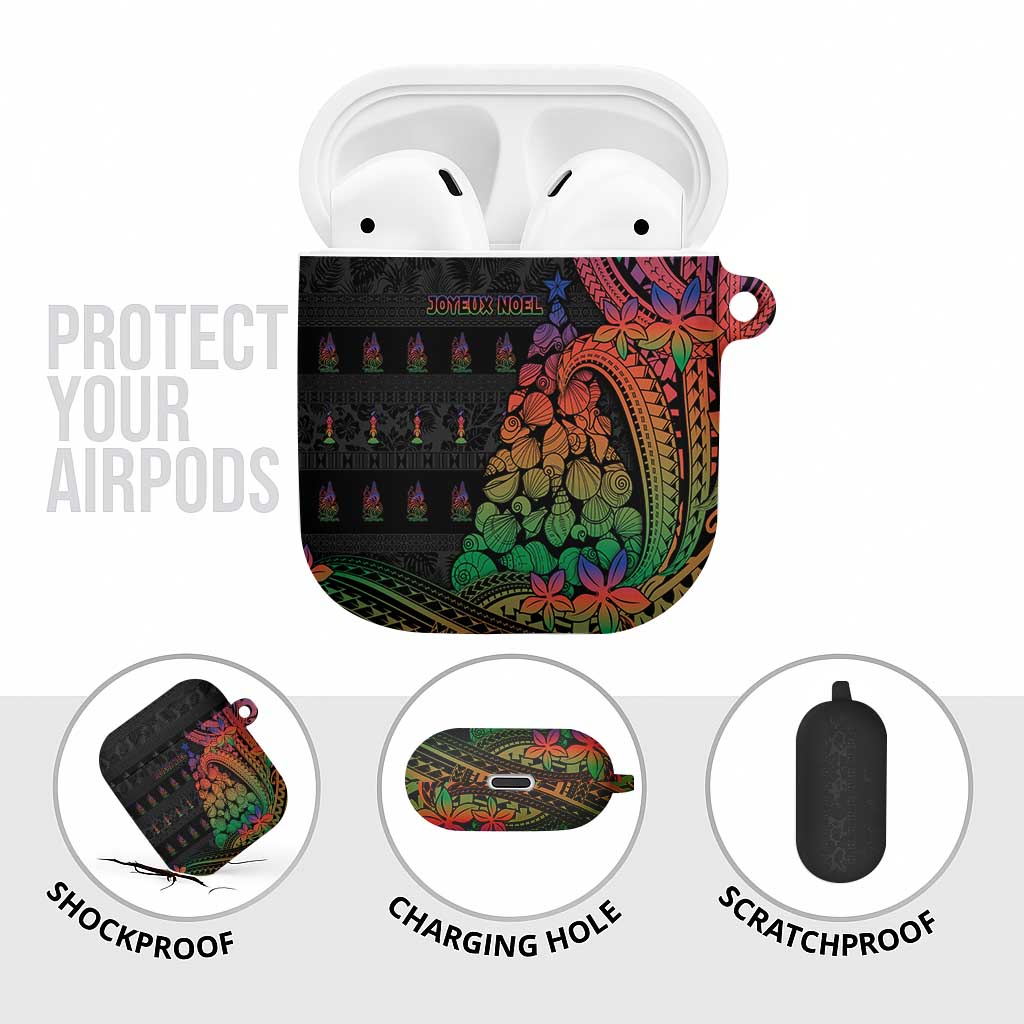 New Caledonia Christmas AirPods Case Seashell Xmas Tree Tribal Waves - Polynesian Pride