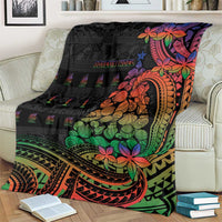 New Caledonia Christmas Blanket Seashell Xmas Tree Tribal Waves - Polynesian Pride