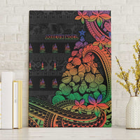 New Caledonia Christmas Canvas Wall Art Seashell Xmas Tree Tribal Waves - Polynesian Pride