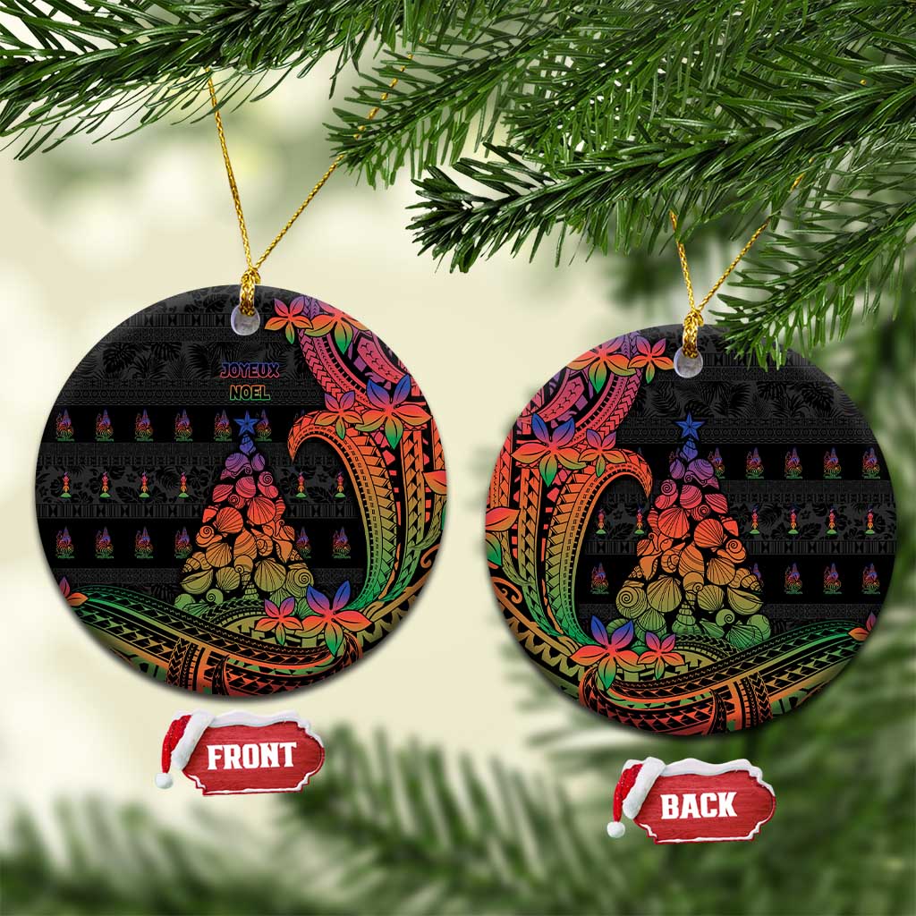 New Caledonia Christmas Ceramic Ornament Seashell Xmas Tree Tribal Waves - Polynesian Pride