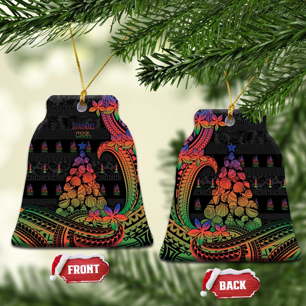 New Caledonia Christmas Ceramic Ornament Seashell Xmas Tree Tribal Waves - Polynesian Pride