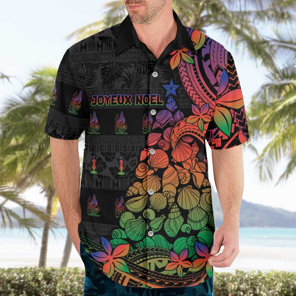 New Caledonia Christmas Hawaiian Shirt Seashell Xmas Tree Tribal Waves DT05 - Polynesian Pride