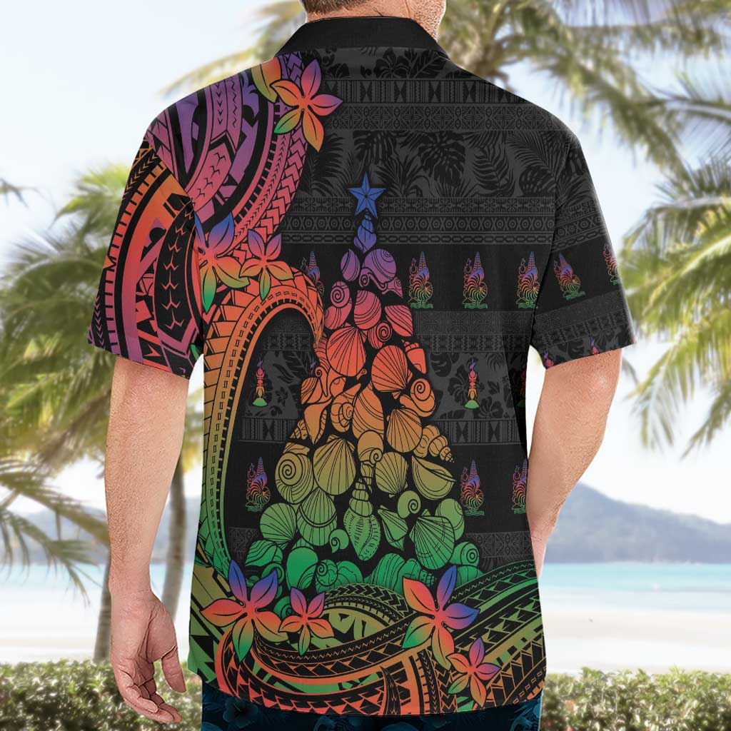 New Caledonia Christmas Hawaiian Shirt Seashell Xmas Tree Tribal Waves DT05 - Polynesian Pride