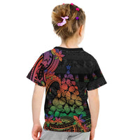 New Caledonia Christmas Kid T Shirt Seashell Xmas Tree Tribal Waves DT05 - Polynesian Pride