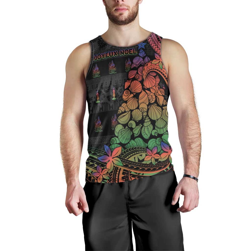New Caledonia Christmas Men Tank Top Seashell Xmas Tree Tribal Waves DT05 - Polynesian Pride