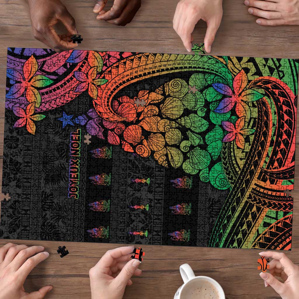 New Caledonia Christmas Puzzle Seashell Xmas Tree Tribal Waves DT05 - Polynesian Pride
