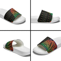 New Caledonia Christmas Slide Sandals Seashell Xmas Tree Tribal Waves DT05 - Polynesian Pride